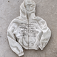 'MATRIX' HEAVYWEIGHT BOXY ZIPUP HOODIE — White — additional product view