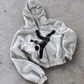 'FALLING' HEAVYWEIGHT BOXY ZIPUP HOODIE — White — additional product view