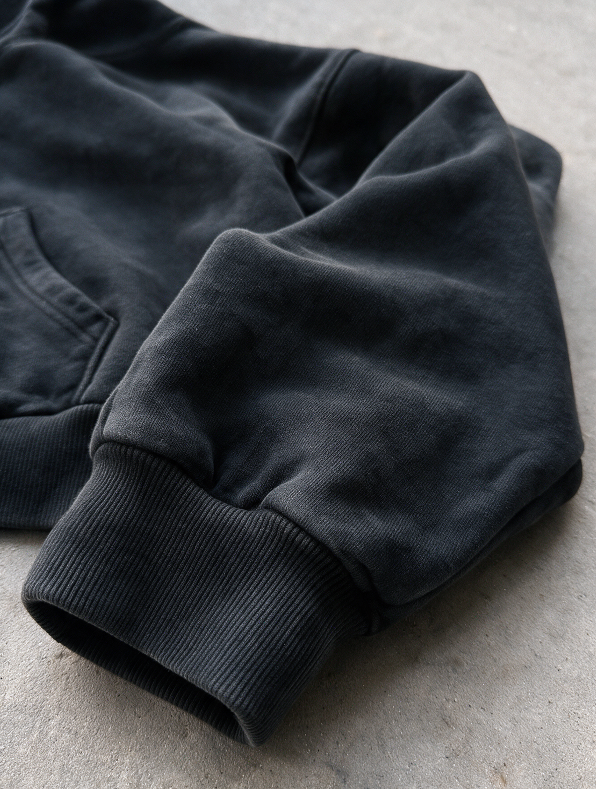 'HEAVENLY II' 500G HEAVYWEIGHT HOODIE — Black — additional product view