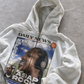 'ROCKY' HEAVYWEIGHT BOXY ZIPUP HOODIE — White — additional product view