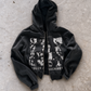 'HIDDEN ARCHIVES' HEAVYWEIGHT BOXY ZIPUP HOODIE — Black — additional product view