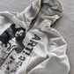 'ART!' HEAVYWEIGHT BOXY ZIPUP HOODIE — White — additional product view