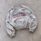 'ARCHIVE SPORT' distressed crewneck sweatshirt in gray, front flat-lay view 5