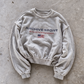 'ARCHIVE SPORT USA' distressed crewneck sweatshirt in gray, front flat-lay view 2