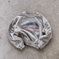 'ARCHIVE SPORT II' distressed crewneck sweatshirt in gray, front flat-lay view 3