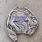 'PAY WITH STYLE' distressed crewneck sweatshirt in gray, front flat-lay view 5