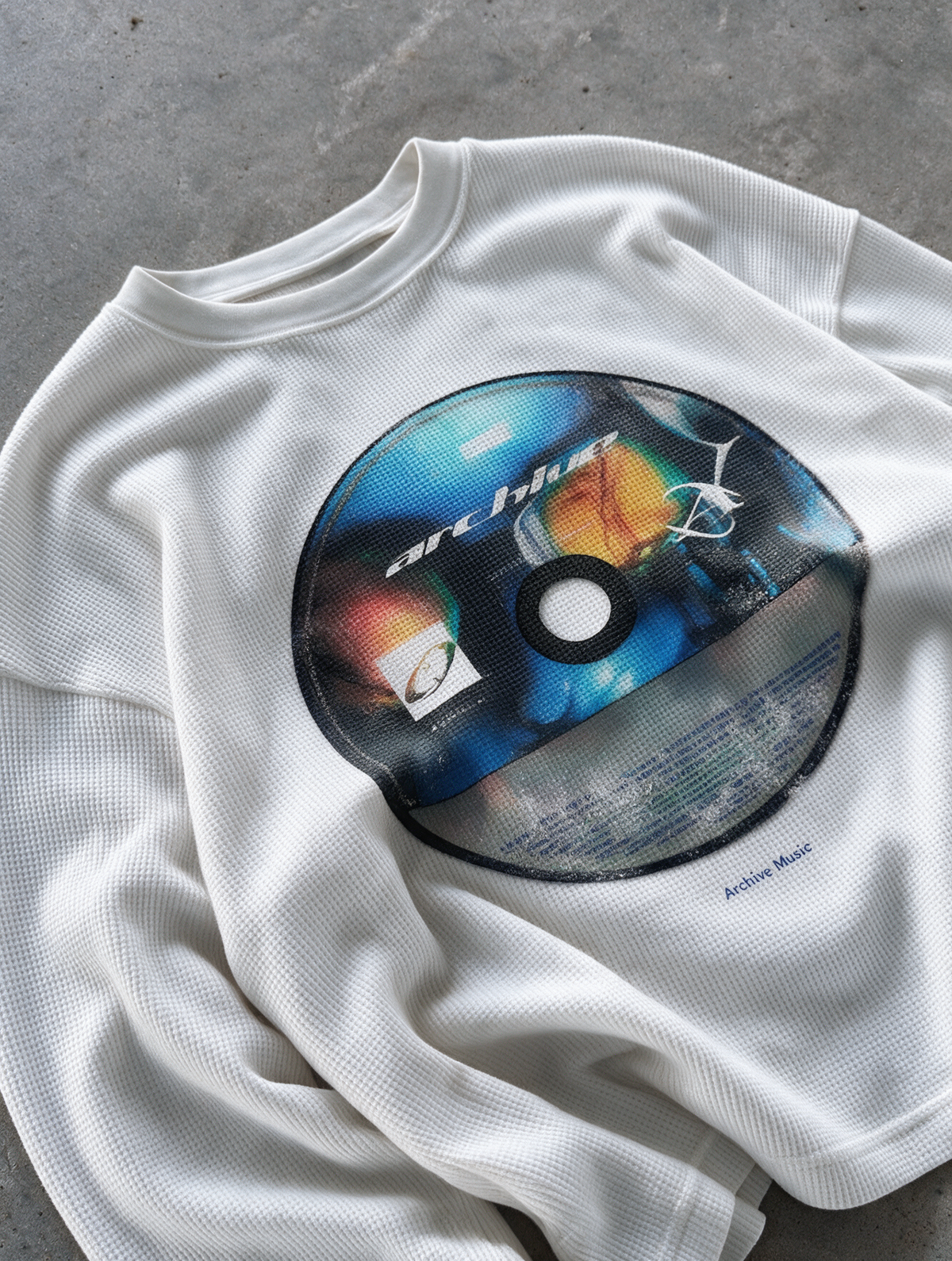DISK white heavyweight thermal, alternate view