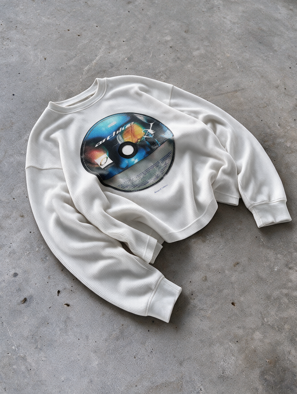 DISK white heavyweight thermal, alternate view