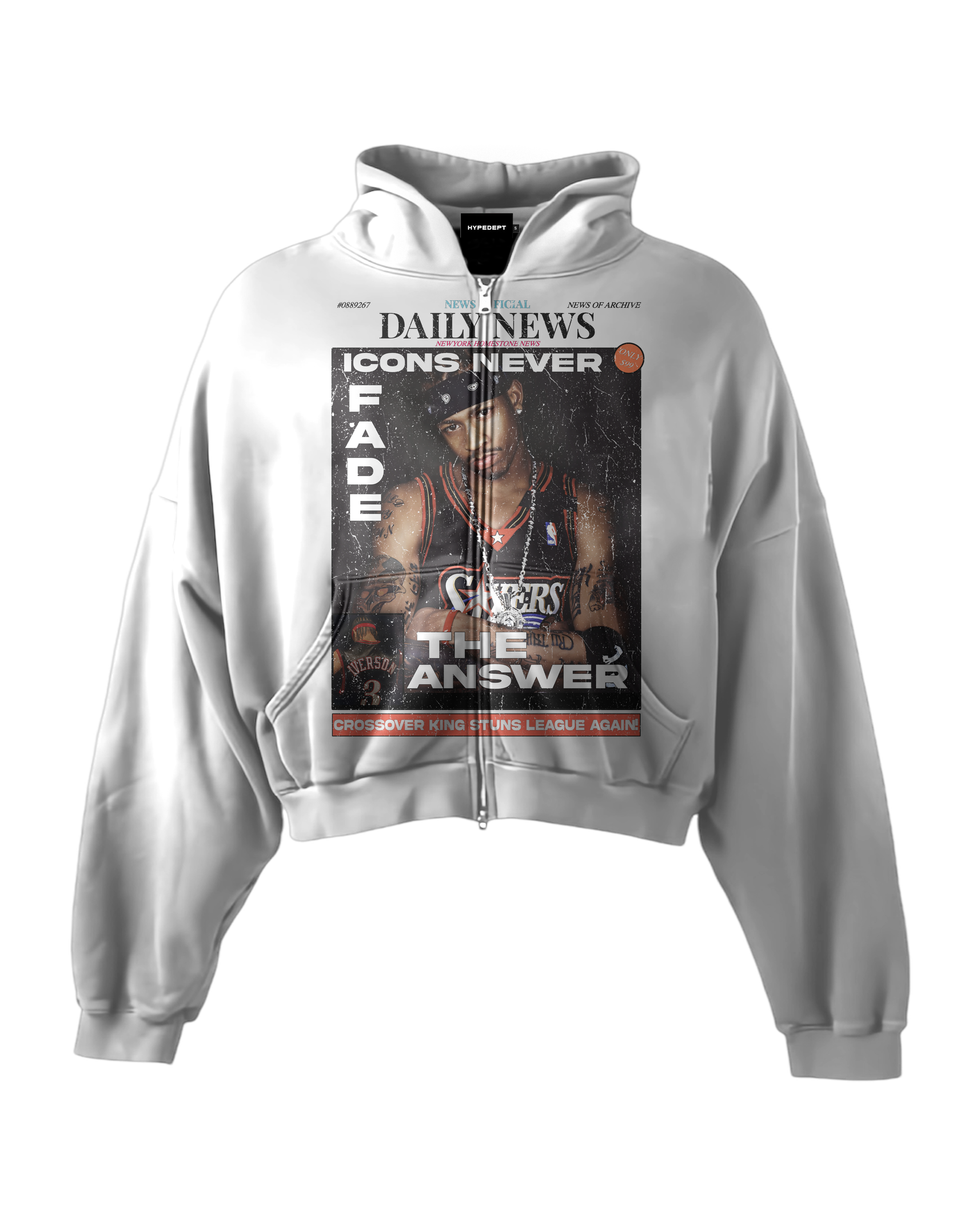 'THE ANSWER II' HEAVYWEIGHT BOXY ZIPUP HOODIE