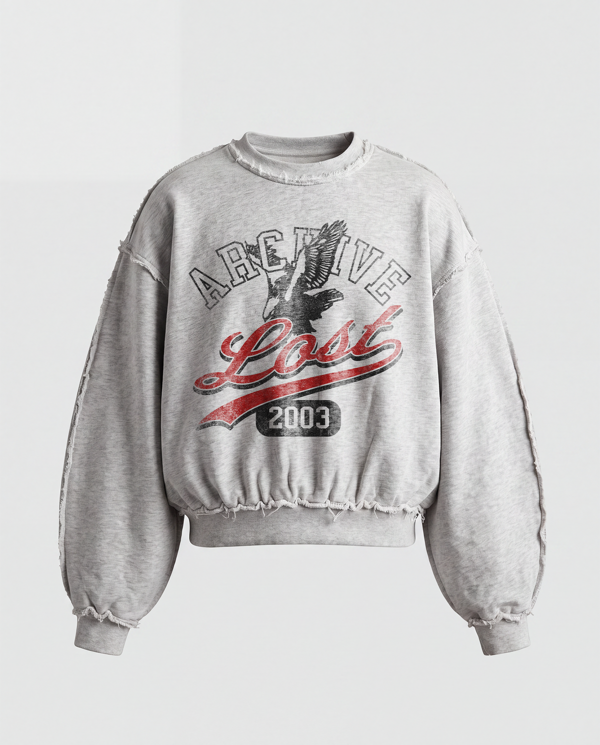 'LOST' DISTRESSTED CREWNECK SWEATSHIRT