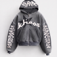 KHAÖS ZIP-UP HOODIE GRAY