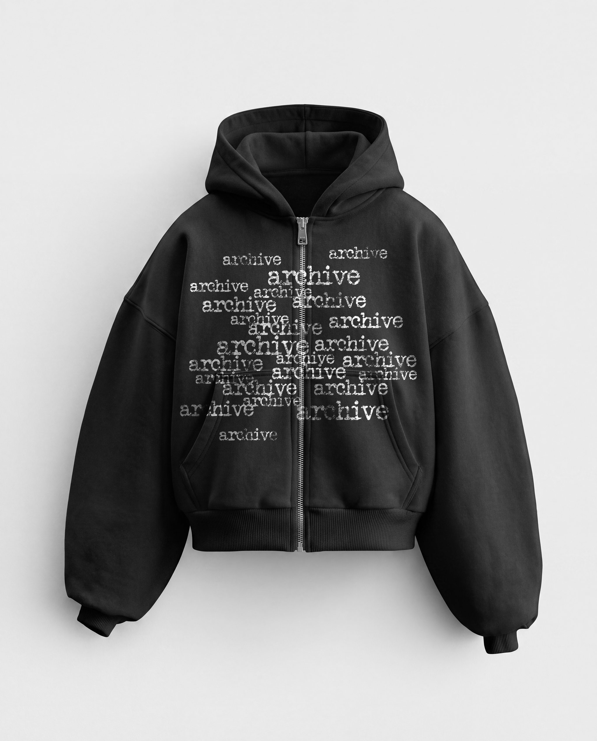 'MATRIX' HEAVYWEIGHT BOXY ZIPUP HOODIE