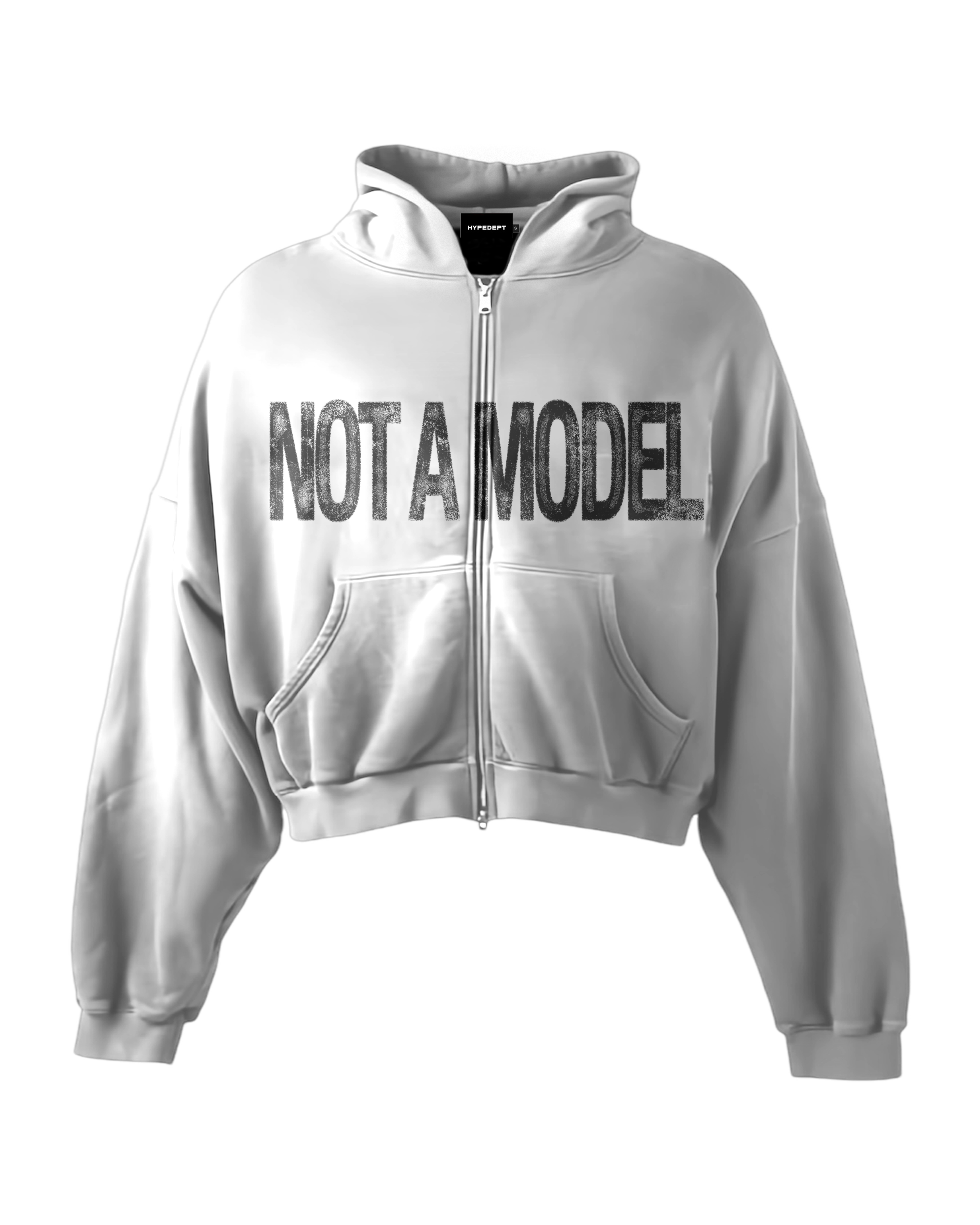 'NOT A MODEL' HEAVYWEIGHT BOXY ZIPUP HOODIE