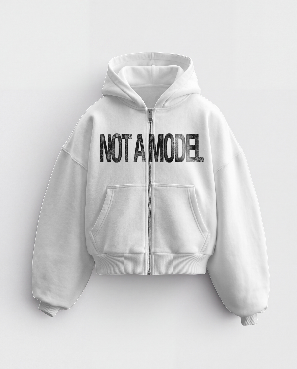 'NOT A MODEL' HEAVYWEIGHT BOXY ZIPUP HOODIE
