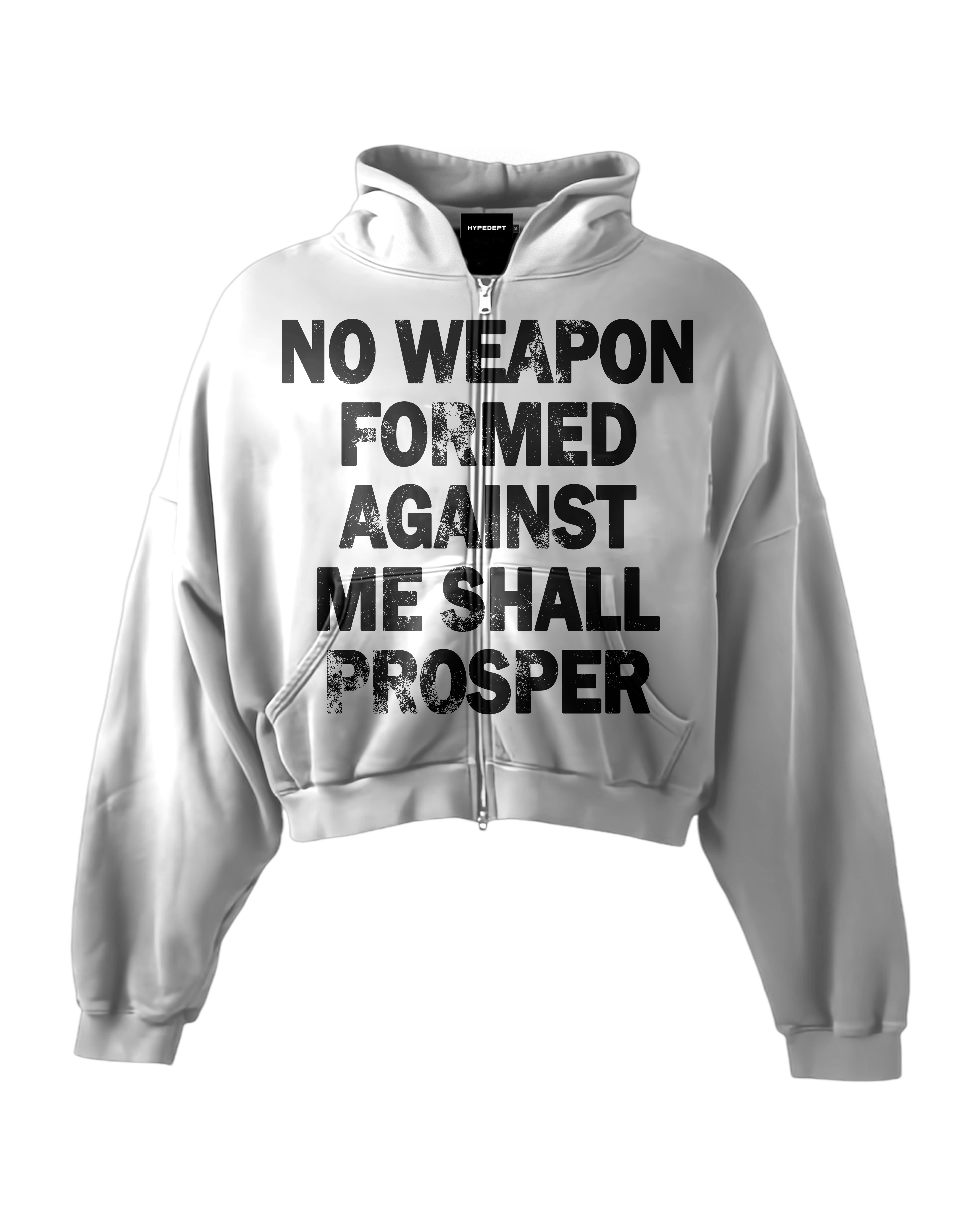 'NO WEAPON FORMED' HEAVYWEIGHT BOXY ZIPUP HOODIE