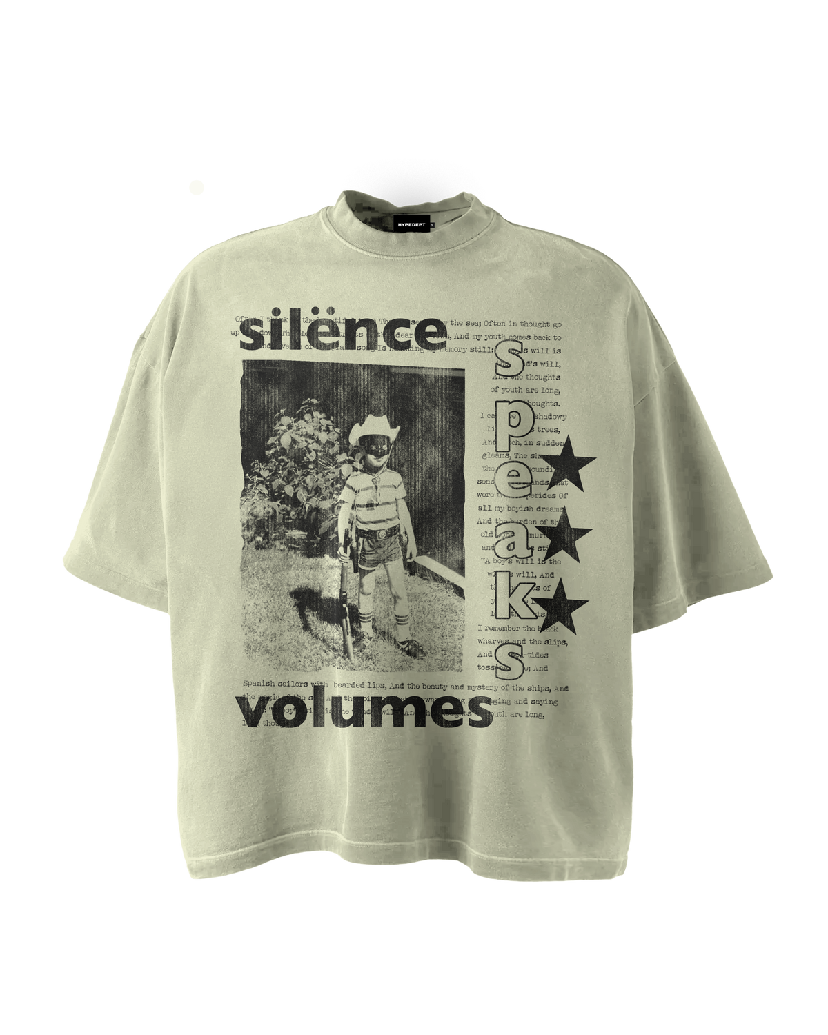 'SILENCE SPEAKS VOLUMES' GRAPHIC TEE