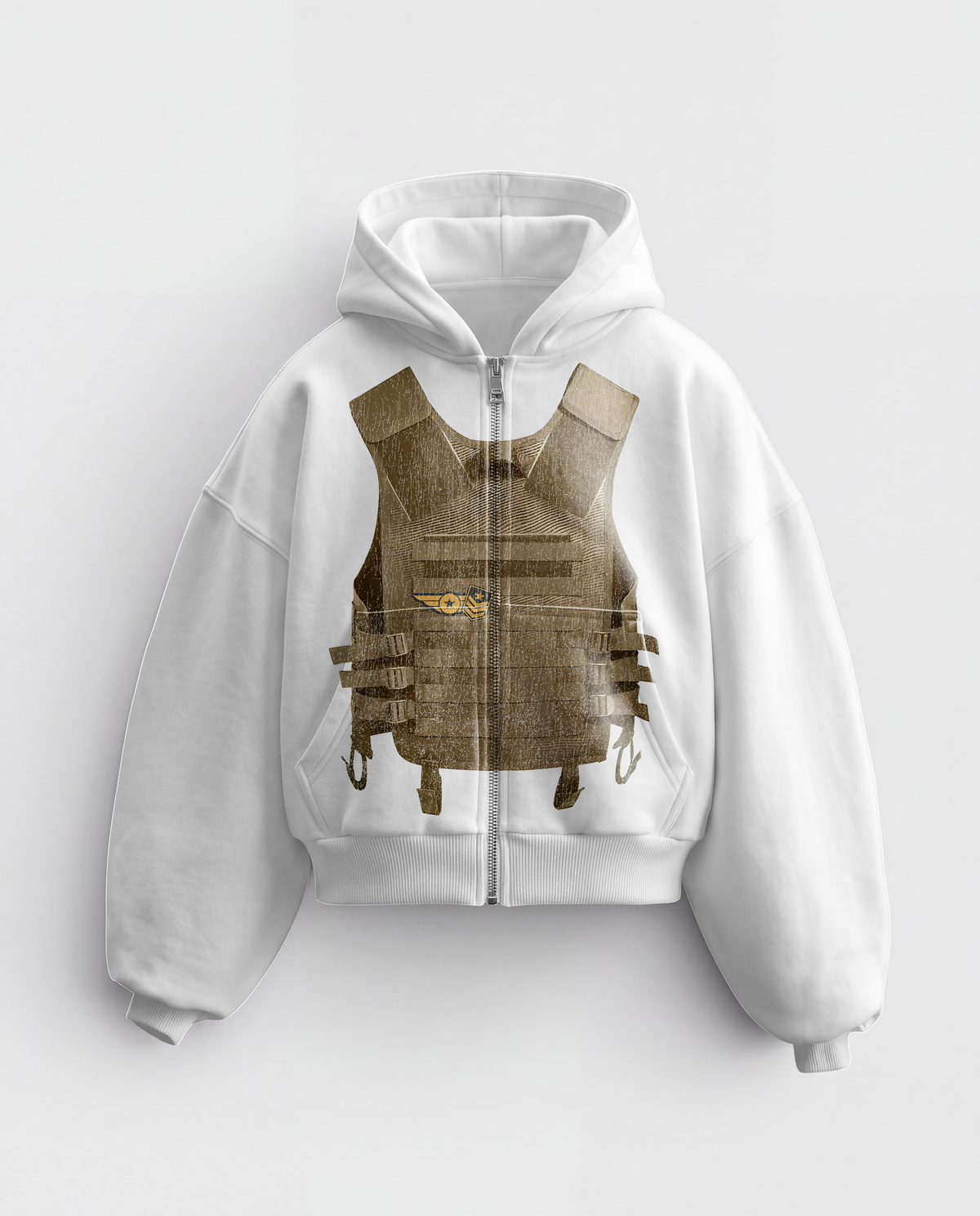 'LOST ARCHIVES' HEAVYWEIGHT BOXY ZIPUP HOODIE