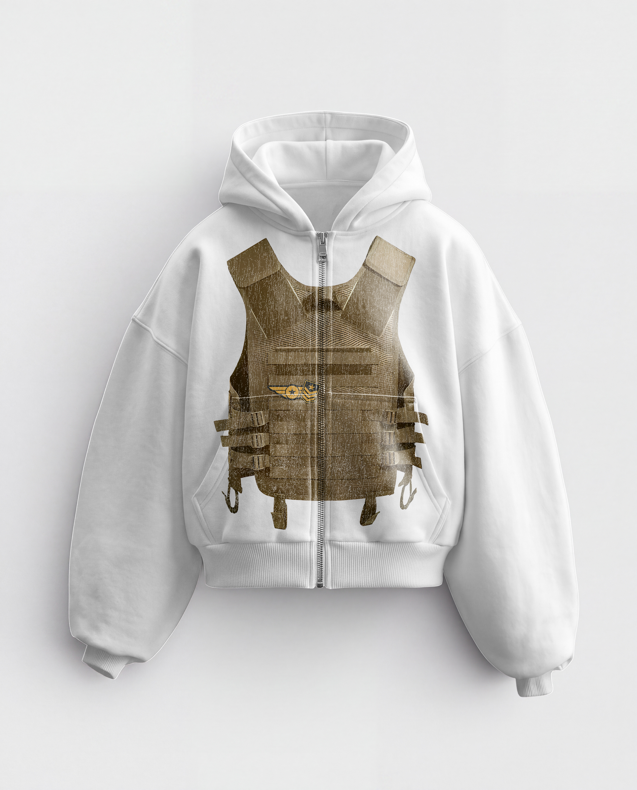 'LOST ARCHIVES' HEAVYWEIGHT BOXY ZIPUP HOODIE