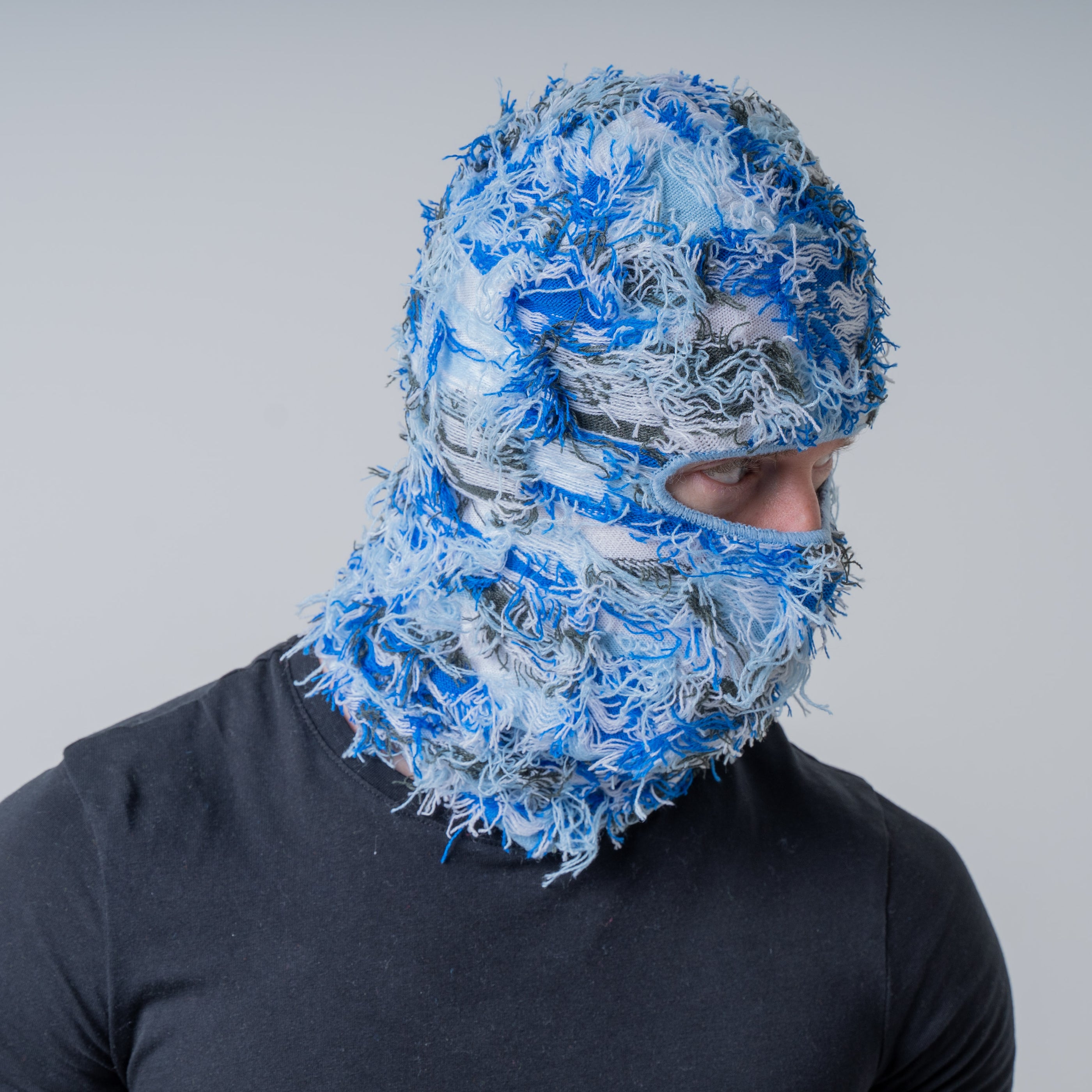 BLUE DISTRESSTED BALACLAVA