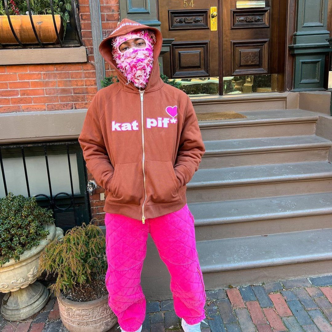 PINK DISTRESSTED BALACLAVA